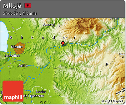 Physical Map of Mllojë