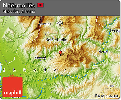 Physical Map of Ndërmollës