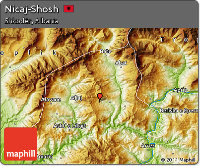 Physical Map of Nicaj-Shosh