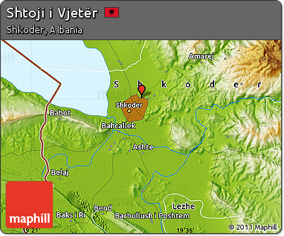 Physical Map of Shtoji I Vjetër