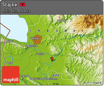 Physical Map of Stajkë