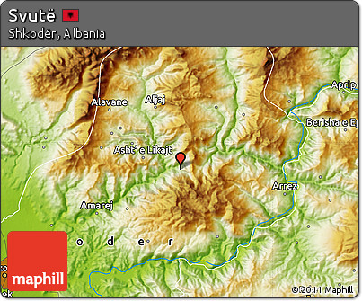 Physical Map of Svutë