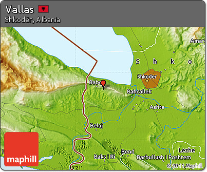 Physical Map of Vallas