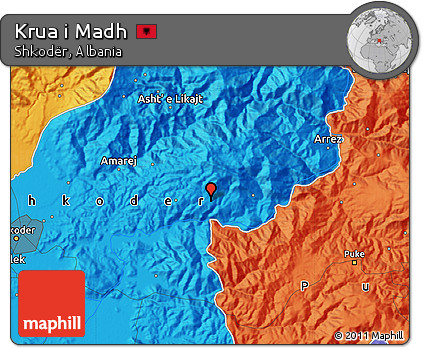 Political Map of Krua I Madh