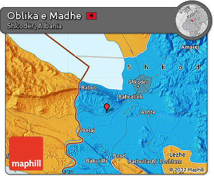 Political Map of Oblika E Madhe