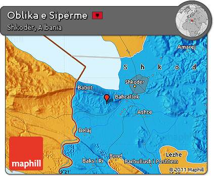 Political Map of Oblika E Sipërme