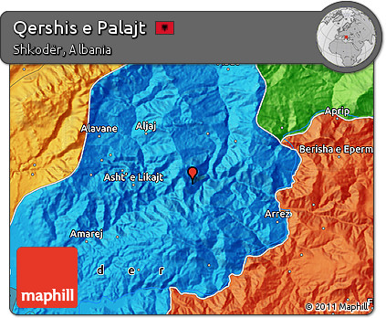 Political Map of Qershis E Palajt