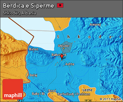 Political Map of Bërdica E Sipërme