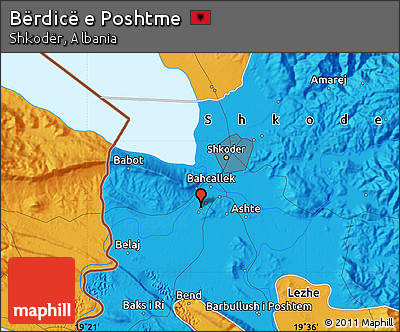 Political Map of Bërdicë E Poshtme