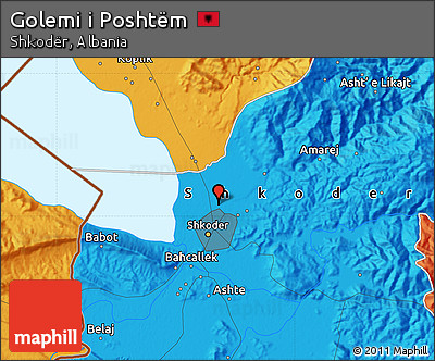 Political Map of Golemi I Poshtëm