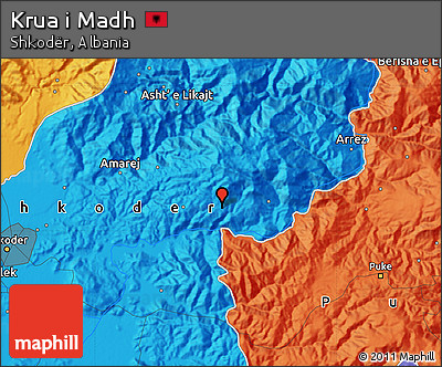 Political Map of Krua I Madh