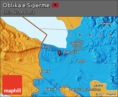 Political Map of Oblika E Sipërme