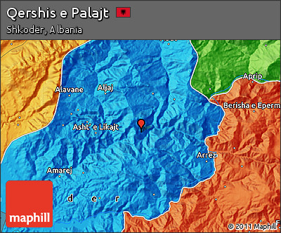 Political Map of Qershis E Palajt