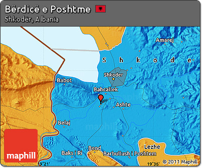 Political Map of Bërdicë E Poshtme