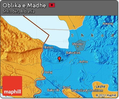 Political Map of Oblika E Madhe