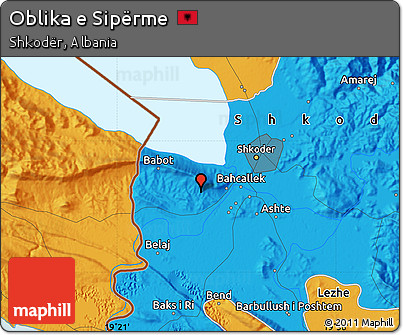 Political Map of Oblika E Sipërme