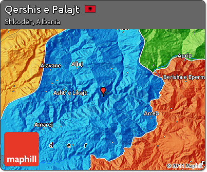 Political Map of Qershis E Palajt