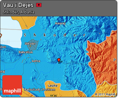 Political Map of Vau I Dejës