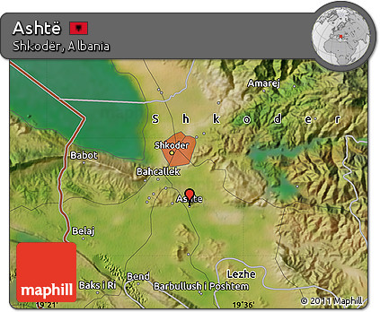 Satellite Map of Ashtë