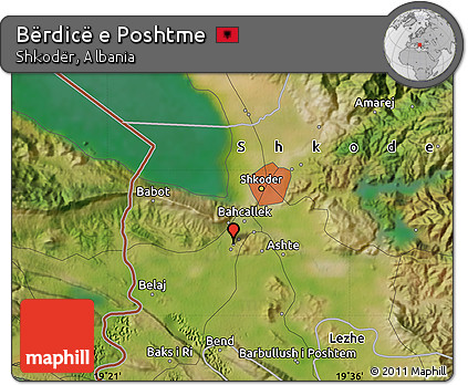 Satellite Map of Bërdicë E Poshtme