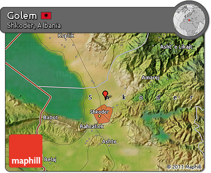 Satellite Map of Golem