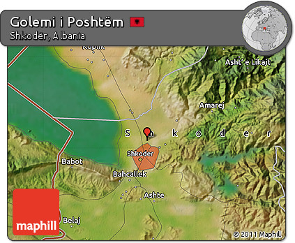 Satellite Map of Golemi I Poshtëm
