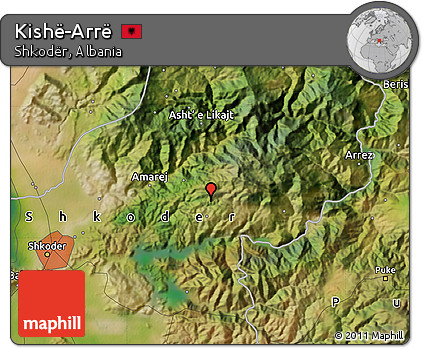Satellite Map of Kishë-Arrë