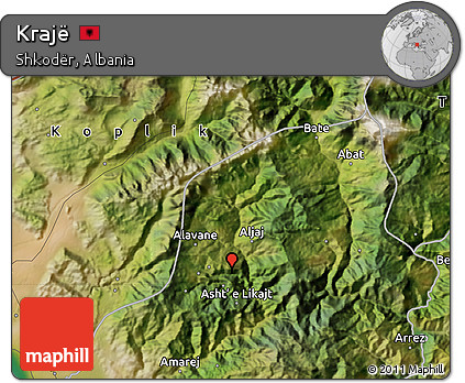 Satellite Map of Krajë