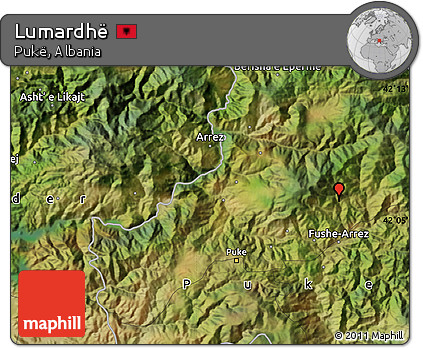 Satellite Map of Lumardhë