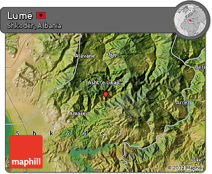 Satellite Map of Lumë