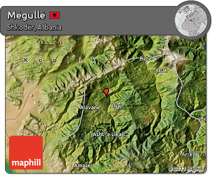 Satellite Map of Mëgullë