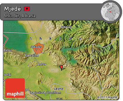 Satellite Map of Mjedë
