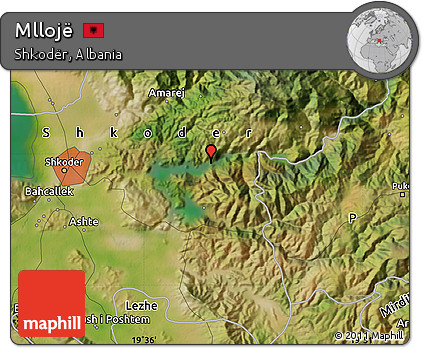Satellite Map of Mllojë