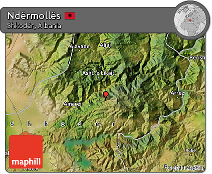 Satellite Map of Ndërmollës