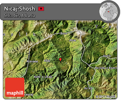 Satellite Map of Nicaj-Shosh