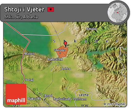 Satellite Map of Shtoji I Vjetër