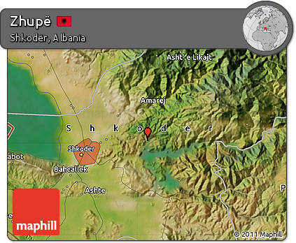 Satellite Map of Zhupë