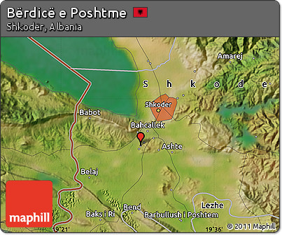 Satellite Map of Bërdicë E Poshtme