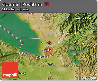 Satellite Map of Golemi I Poshtëm