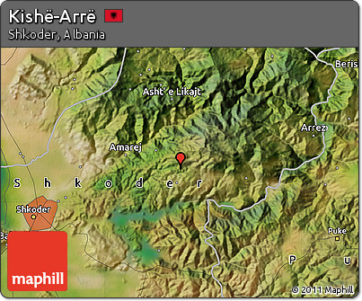 Satellite Map of Kishë-Arrë