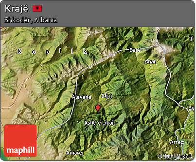 Satellite Map of Krajë