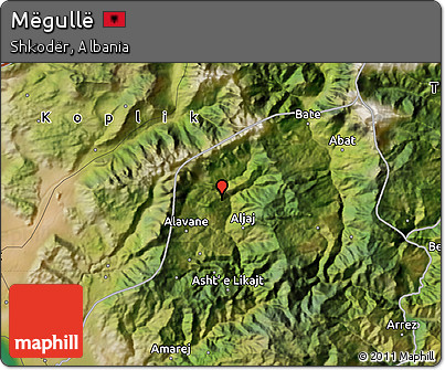 Satellite Map of Mëgullë
