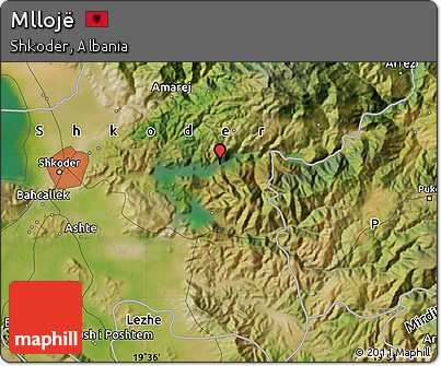 Satellite Map of Mllojë