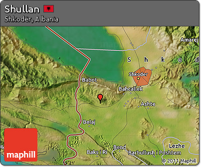 Satellite Map of Shullan