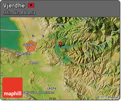 Satellite Map of Vjerdhë
