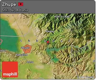 Satellite Map of Zhupë