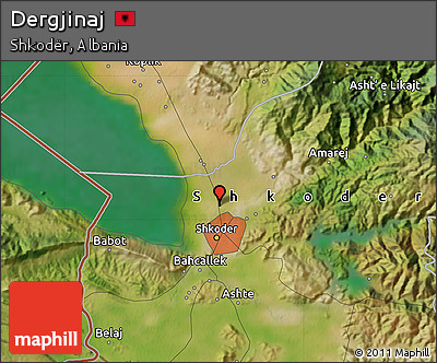 Satellite Map of Dergjinaj