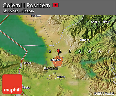 Satellite Map of Golemi I Poshtëm