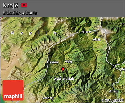 Satellite Map of Krajë