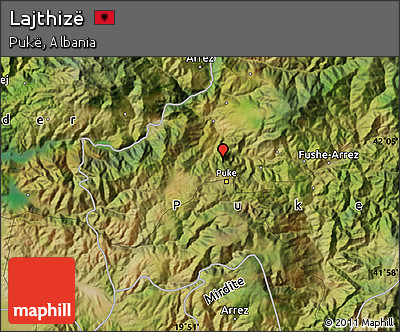 Satellite Map of Lajthizë